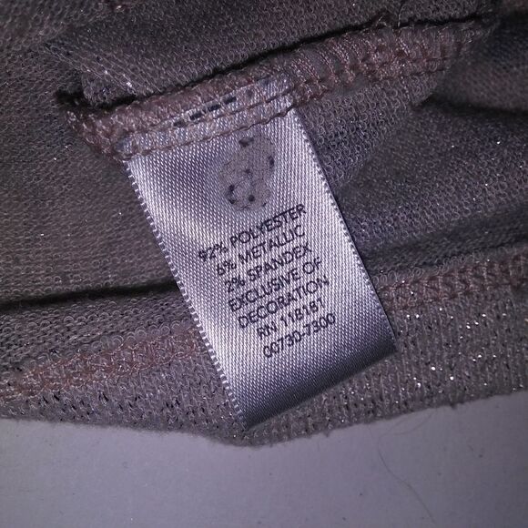 CJ Banks Sweater Womens Plus Size 2X Brown Cream Boho Hooded Studded Bling Croch - Picture 9 of 10